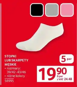 Selgros Stopki lub skarpety męskie oferta