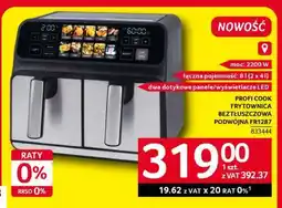 Selgros PROFI COOK Frytownica Beztłuszczowa Podwójna FR1287 oferta