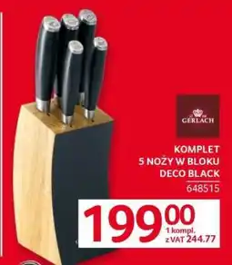 Selgros KOMPLET 5 NOŻY W BLOKU DECO BLACK oferta