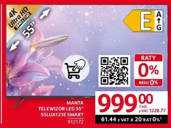 Selgros MANTA TELEWIZOR LED 55'' 55LUA123E SMART oferta