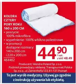 Selgros KOŁDRA CZTERY PORY ROKU 160 x 200 CM oferta