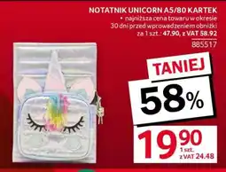 Selgros Notatnik Unicorn A5/80 kartek oferta