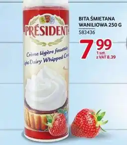 Selgros PRESIDENT Bita Śmietana Waniliowa 250 g oferta