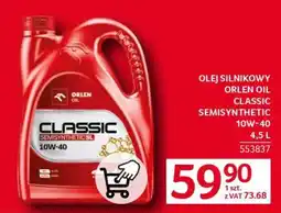Selgros OLEJ SILNIKOWY ORLEN OIL CLASSIC SEMISYNTHETIC 10W-40 oferta