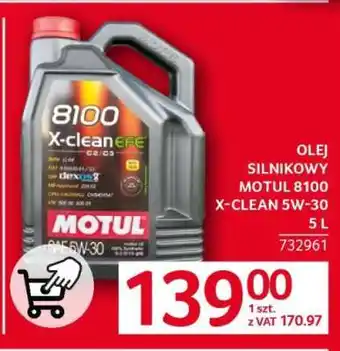 Selgros OLEJ SILNIKOWY MOTUL 8100 X-CLEAN 5W-30 5 L oferta