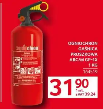 Selgros OGNIOCHRON Gaśnica Proszkowa ABC/M GP-1X 1 KG oferta