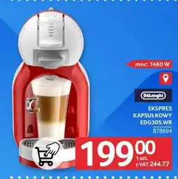 Selgros DeLonghi EKSPRES KAPSULKOWY EDG305.WR oferta