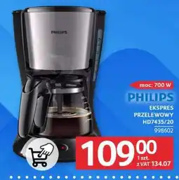Selgros PHILIPS EKSPRES PRZELEWOWY HD7435/20 oferta