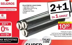 Selgros Folia Stretch 1,45 kg Czarna oferta
