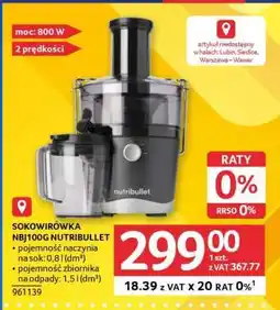 Selgros Sokowirówka NBJ100G Nutribullet oferta