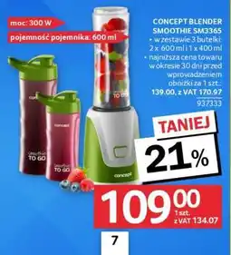 Selgros CONCEPT BLENDER SMOOTHIE SM3365 oferta