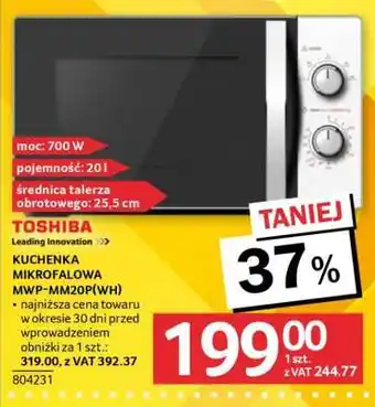 Selgros Toshiba Kuchenka Mikrofalowa MWP-MM20P(WH) oferta