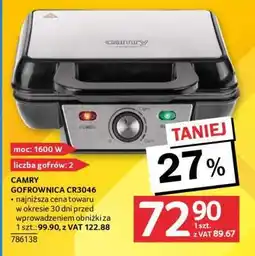 Selgros CAMRY GOFROWNICA CR3046 oferta