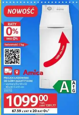 Selgros Pralka ładowana od góry AGA3T712ANI oferta