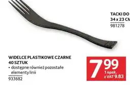 Selgros Widelec plastikowy czarny 40 sztuk oferta