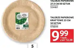 Selgros Talerze papierowe kraftowe 23 cm 50 sztuk oferta