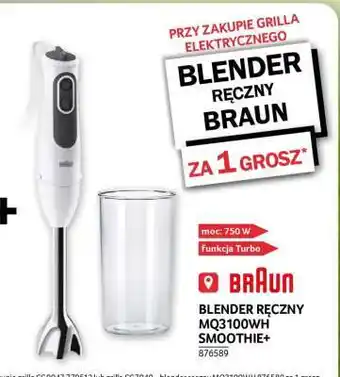 Selgros Blender ręczny Braun MQ3100WH Smoothie+ oferta