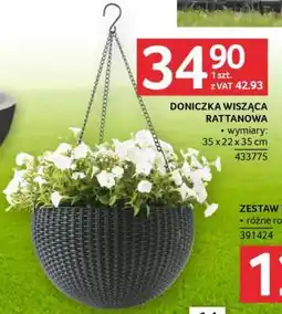 Selgros Doniczka wisząca rattanowa oferta