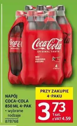 Selgros NAPÓJ COCA-COLA 850 ML 4-PAK oferta