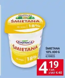 Selgros ŚMIETANA 18% 400 G oferta
