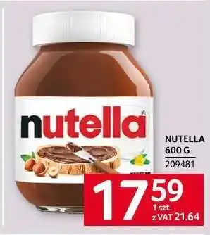 Selgros NUTELLA 600 G oferta