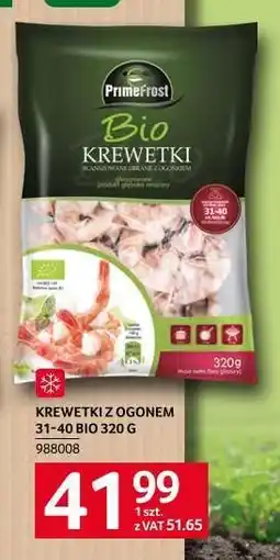 Selgros Krewetki z ogonem 31-40 BIO 320 g oferta