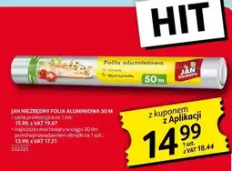 Selgros JAN NIEZBĘDNY FOLIA ALUMINIOWA 50 M oferta