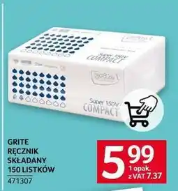 Selgros GRITE RĘCZNIK SKŁADANY 150 LISTKÓW oferta