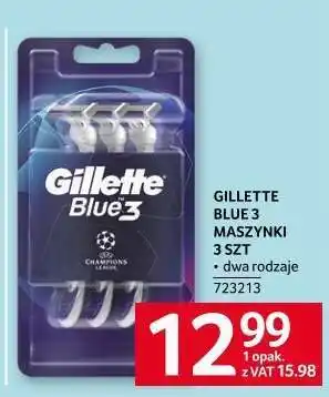 Selgros GILLETTE BLUE 3 MASZYNKI 3 SZT oferta