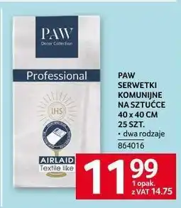 Selgros PAW Serwetki Komunijne na Sztućce oferta