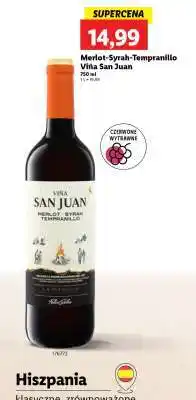 Lidl Merlot-Syrah-Tempranillo Viña San Juan oferta