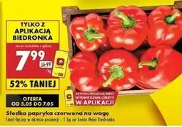 Biedronka Słodka papryka czerwona na wagę oferta
