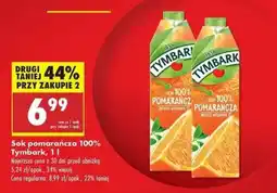 Biedronka Sok pomarańcza 100% Tymbark, 1 l oferta