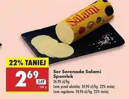 Biedronka Ser Serenada salami Spomlek oferta