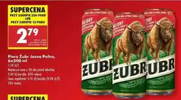 Biedronka Piwo Żubr Jasne Pełne 6x500 ml oferta