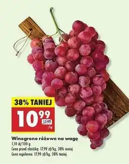 Biedronka Winogrono różowe na wagę oferta