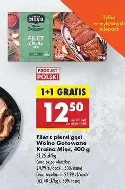 Biedronka Filet z piersi gęsi Wolno Gotowane Kraina Mięs, 400 g oferta