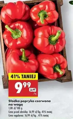 Biedronka Słodka papryka czerwona na wagę oferta