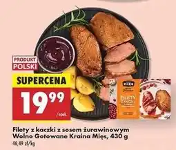 Biedronka Filety z kaczki z sosem żurawinowym Wolno Gotowane Kraina Mięs, 430 g oferta