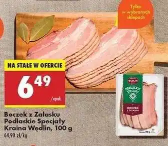 Biedronka Boczek z Zalasku Podlaskie Specjały Kraina Wędlin, 100 g oferta
