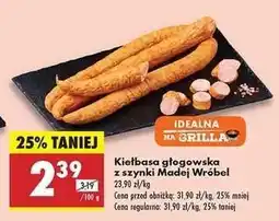 Biedronka kiełbasa głogowska z szynki Madej Wróbel oferta