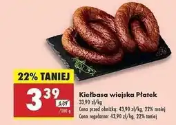 Biedronka Kiełbasa wiejska Płatek oferta