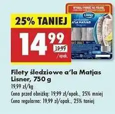 Biedronka Filety śledziowe a'la Matjas Lisner 750 g oferta