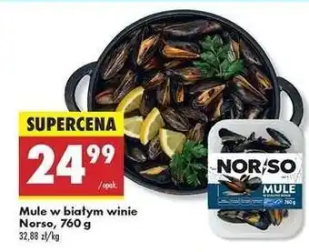 Biedronka Mule w białym winie Norso, 760 g oferta