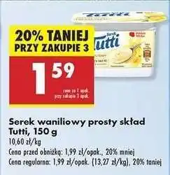 Biedronka Serek waniliowy prosty skład Tutti 150 g oferta