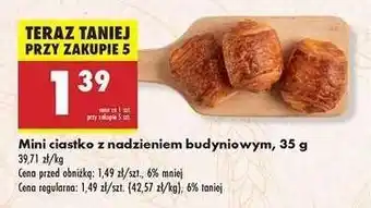 Biedronka Mini ciastko z nadzieniem budyniowym, 35 g oferta