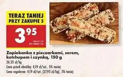 Biedronka Zapiekanka z pieczarkami , serem ketchupem i szynką , 150 g oferta