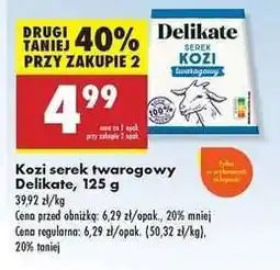 Biedronka Kozi serek twarogowy Delikate, 125 g oferta