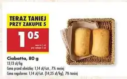 Biedronka Ciabatta 80 g oferta