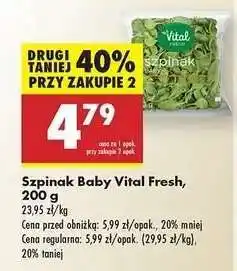 Biedronka Szpinak Baby Vital Fresh 200 g oferta